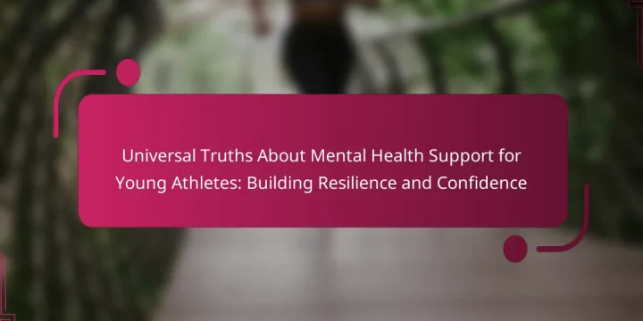 Universal Truths About Mental Health Support for Young Athletes: Building Resilience and Confidence