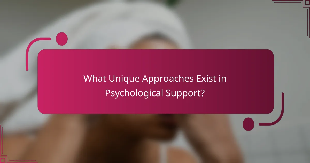 What Unique Approaches Exist in Psychological Support?