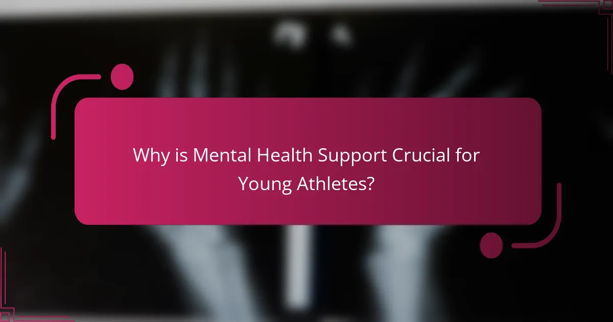 Why is Mental Health Support Crucial for Young Athletes?